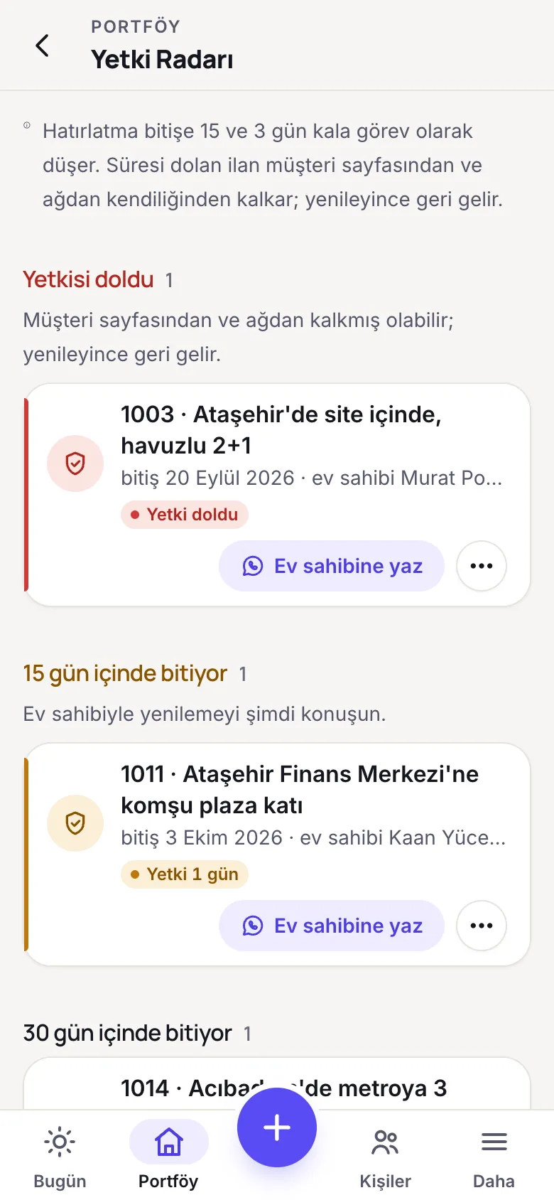 Yetki Radarı: yetkisi dolan ve yakında dolacak ilanlar